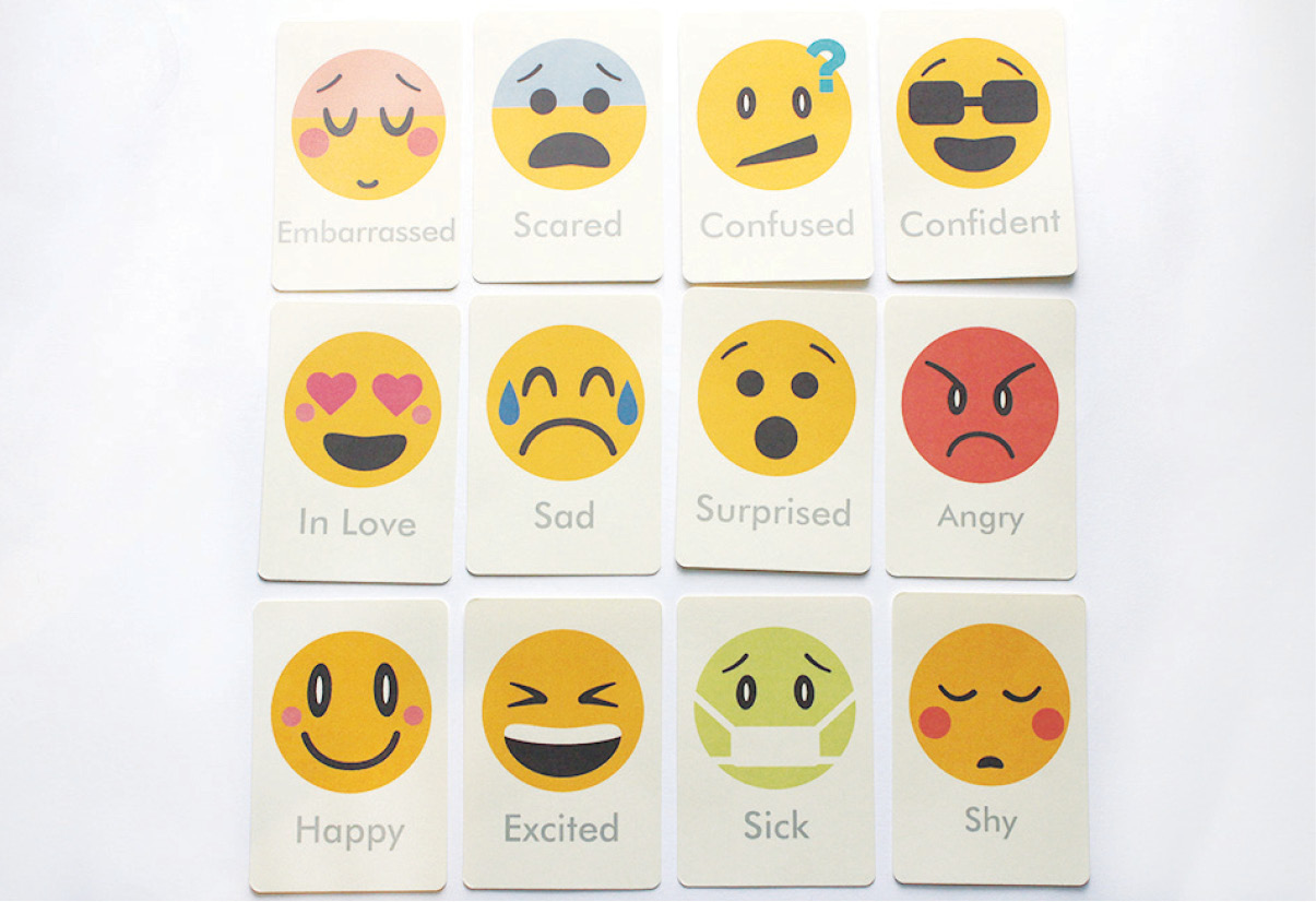 emotions flashcards printable